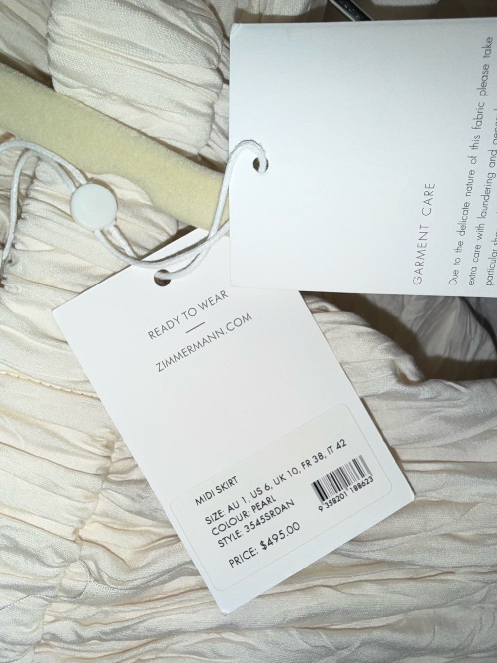Zimmermann midi skirt pearl NWT - Picture 7 of 9